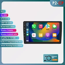 Wireless Carplay Android 13 Wifi Car Stereo Radio GPS Navi For Audi A4 2000-2009