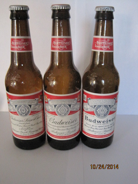 BUDWEISER *REPRODUCTION* OF A 1918, 1933 & 1976 BUDWEISER LABELS 12 OZ ...