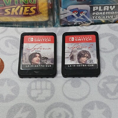 Syberia 1 & Syberia 2 B. Sokal Nintendo Switch (2 GAME BUNDLE) Carts Only!