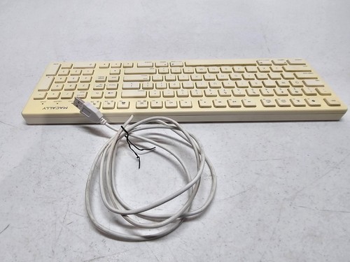 Macally USB Wired Full Size Keyboard MKEYE Tested Works! Cream Colored - Picture 5 of 7