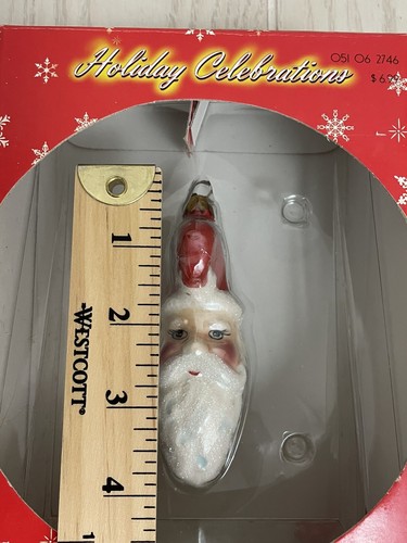 Christopher Radko SANTA FACE Hand Painted Christmas Ornament- New in Box - Picture 8 of 8