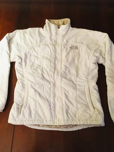 north face white women's coat