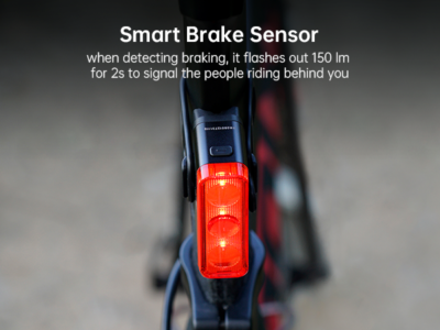 RAVEMEN TR350 Fanale Posteriore Bici - 350 Lumen, Sensore Frenata, USB-C, Visibile Di Giorno - Foto 8