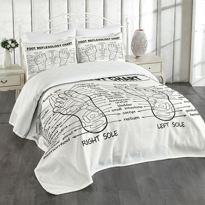 Menschliche Anatomie Tagesdecke Set Fuß Aktivierung Kunst
