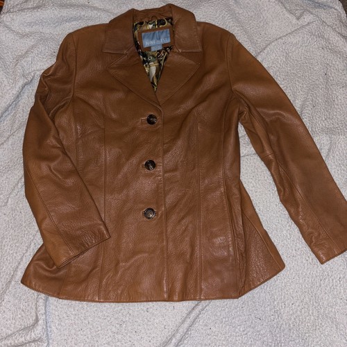Nine West braune Damen Lederjacke Größe L