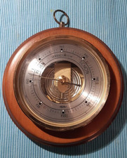 BAROMETER in Echtholz, Messing