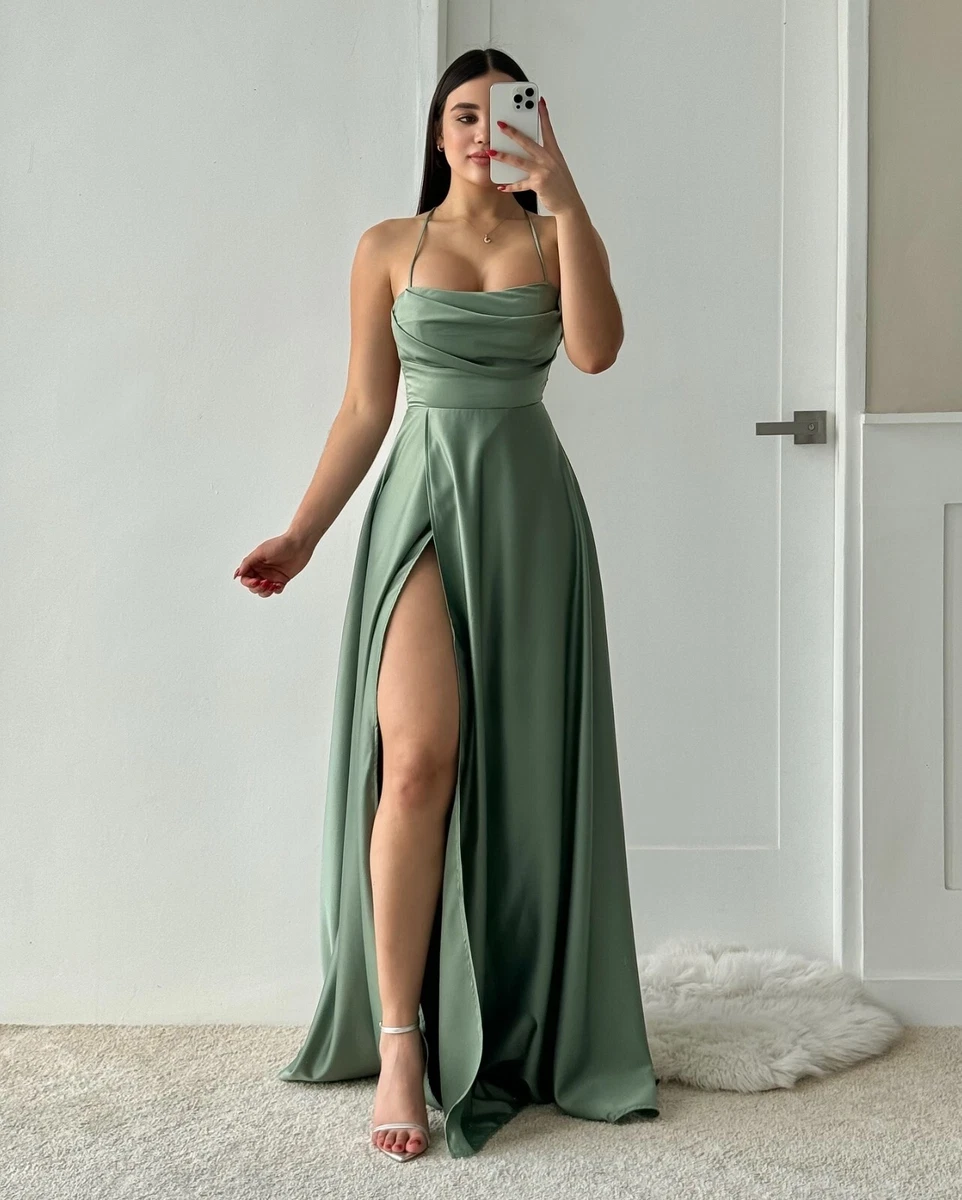 slim fit dress slacks Jeweled Sleeveless A-Line Slit Gown by GLS Gloria GL3137 Green / 2XL main image 0