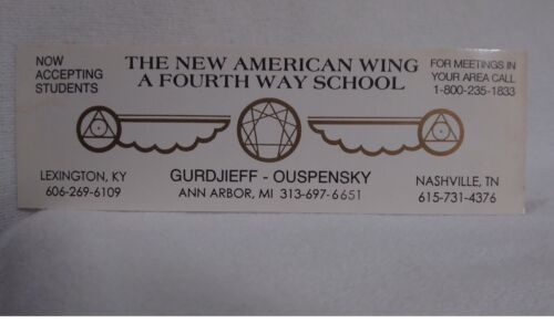Nowe amerykańskie skrzydło czwarta droga Gurdżijew - Uspieński alternatywna kultowa zakładka - Zdjęcie 1 z 2