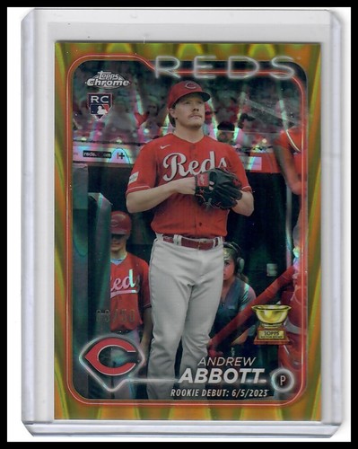 2024 Topps Chrome #USC34 Andrew Abbott Gold Wave Refractor Reds