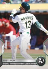 2022 TOPPS NOW CARD OAKLAND ATHLETICS LUIS BARRERA #178 WALK-OFF 3-RUN HR