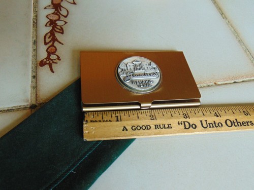 Elvis Presley GRACELAND Business Card Holder or Credit Card Holder RARE Brass - Picture 6 of 7