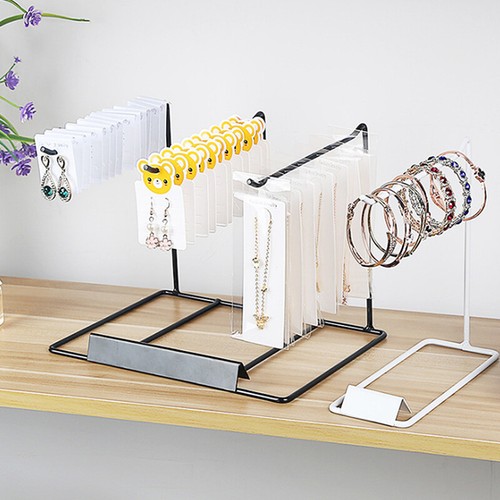 Iron Bracket Jewelry Display Rack Desktop Decoration Earrings Necklace Storage - Picture 6 of 15