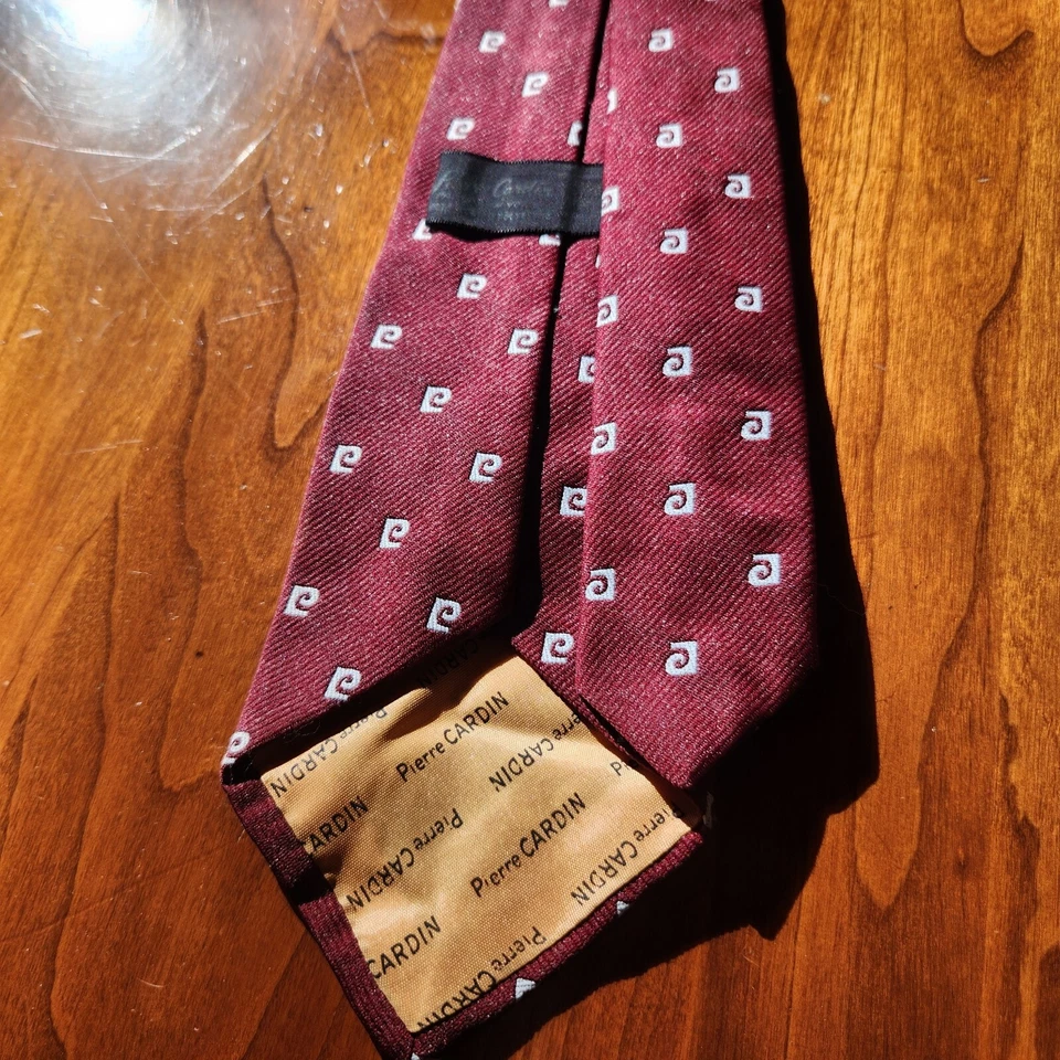 Pierre Cardin Vintage Sak's Fifth Avenue Corbata Logo Lujo Nueva York París Vestido Ropa Foto 4 de 4