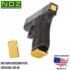 NDZ Glock 43X 48 Kit Back Plate Magazine Base Plate Optic Cover Plate Aspis