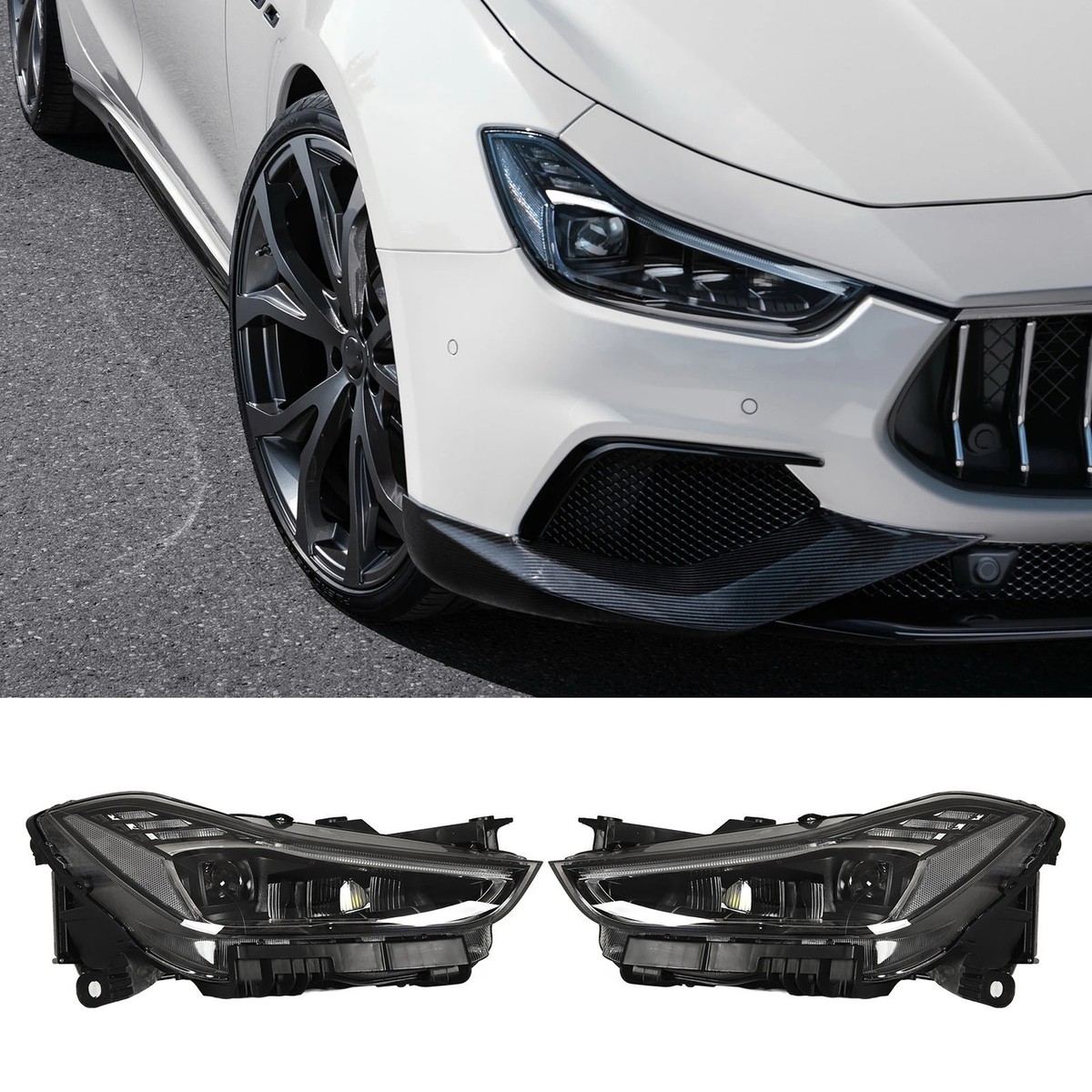 Full LED Headlight For Maserati Ghibli 2014-2019 Sequential Turn