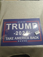 Blue "Take America Back" USA Trump 2024 Yard Signs, 16" X 12", Campaign Sign
