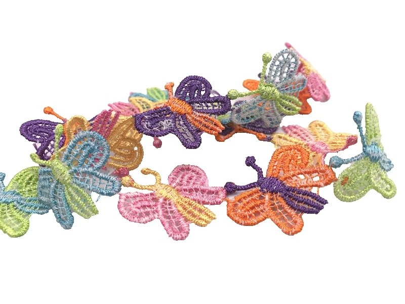 Butterfly Multicolor Lace Sewing Trims