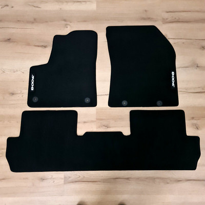 Car Floor Mats for Peugeot 3008 Waterproof Black Velour Carpet Rugs Auto Liners