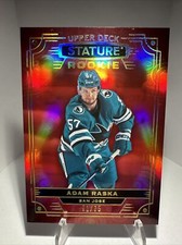 2022-23 Upper Deck Stature Adam Raska Red /75 RC San Jose Sharks 191