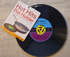 Hot Hits Pot Holder – Vinyl Record-Inspired Kitchen Accessory – Retro Music Gift