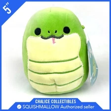 Squishmallows Kellytoy Plush Exotic Animal Amalie the Green Snake 5" NWT