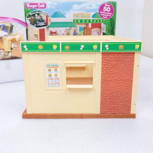Sylvanian Family Calico Critters Burger Café Juego Completo Inglés Completo - Imagen 9 de 11