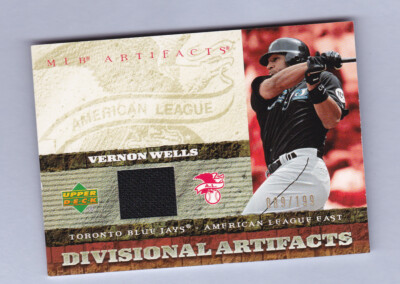 2007 UD Baseball MLB Divisional Artifacts Vernon Wells Blue Jays 089/199 C#DA-VW