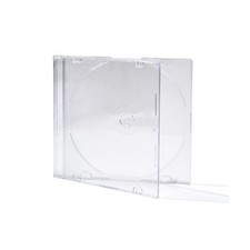 Ultra Thin 5.2mm Slim Clear CD Jewel Case with Built in Frost Clear Tray, 100 P