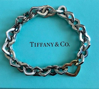 Tiffany & Co. Heart Link Bracelet 18K Yellow Gold K18YG