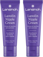 Lansinoh Lanolin Nipple Cream 1.41oz Nursing Breastfeeding Butter Natural 2 Pack