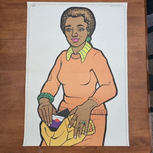 1974 ATS Quik Slip Human Figure Police Target Poster Lady Innocent Bystander