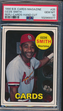 1990 B.B. Cards Magazine Ozzie Smith #25 HOF St. Louis Cardinals PSA 10 GEM MINT