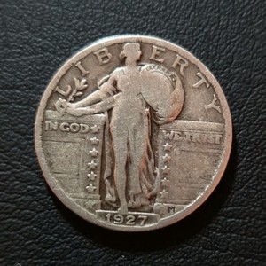 1927 Standing Liberty Quarter 90% Silver 25C Circulated US Coin 0.1808 ASW