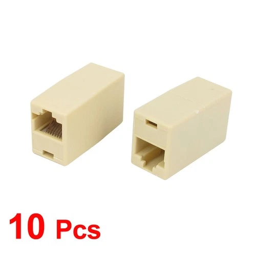 10pcs RJ45 8P8C Female to Female F/F Network Cable Coupler Connector Extender