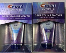 Crest 3DWhite Brilliance Deep Stain Remover Daily Toothpaste, 2.1 oz, Lot Of 2