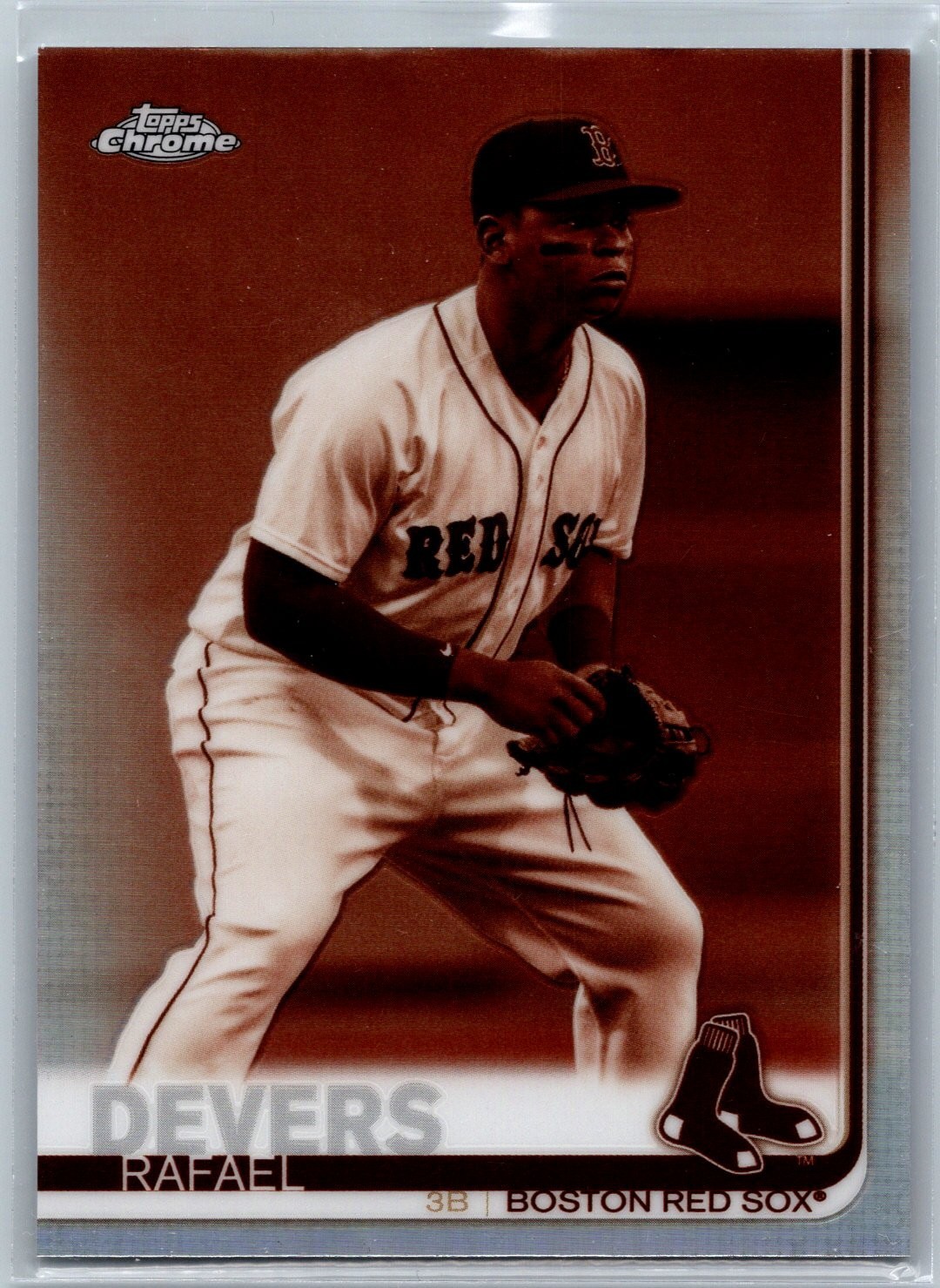 2019 Topps Chrome - Rafael Devers #184 Sepia Refractor