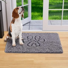 Lifewit Chenille Indoor Doormat Traps Mud and Water, Non Slip Rug for Dog Paws