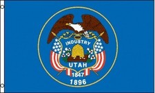 Utah State Flag 3x5 ft Old Version Banner UT Seal Banner Beehive Eagle Emblem