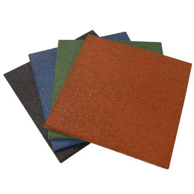 ''Eco-Sport'' Interlocking Rubber Flooring Tiles, Coal 1 In. X 19.5 In. X 19.5 In.