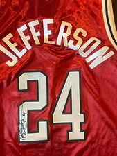 Richard Jefferson Milwaukee Bucks authentic sewn red jersey 44 signed auto NWOT