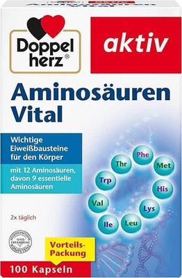 Doppelherz Aminosäuren Vital 100 Kapseln   12 Eiweißbausteine für Sportler