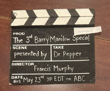 BARRY MANILOW RARE MINIATURE CLAPBOARD 1979 DR PEPPER SODA