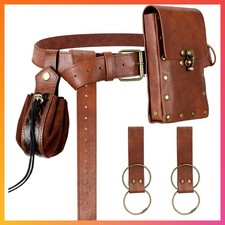 Renaissance Belt Pouch Medieval Pirate Costume Accessories Set for Cosplay