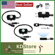 2-Pack PIR Motion Sensor Switch with Adjustable Light & Delay Time