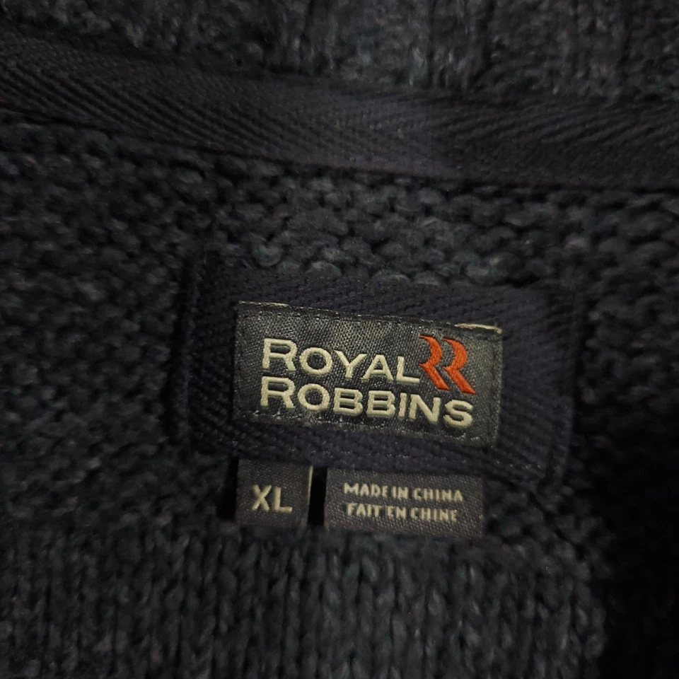 Royal Robbins Sweater Mens XL Gray Knit Pullover 1/2 Zip Mock Neck Wool Blend - Image 4 of 4