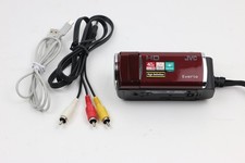 JVC Everio GZ-HM30RU Red HD Camcorder  Battery, AV cords, USB out - Works 306