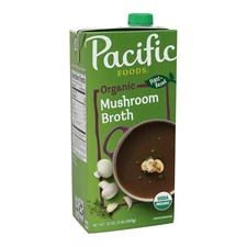 Pacific Foods Organic Mushroom Broth 32 oz Vegan Gluten Free Keto Friendly