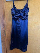 Sexy Shiny Blue Mini Dress Satin