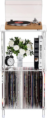 Modern Clear Acrylic 3-Tier Side Table for Living Room & Bedroom Decor