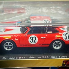 Spark 1:43 Porsche 911 Spa Champion 1968 Racing Model